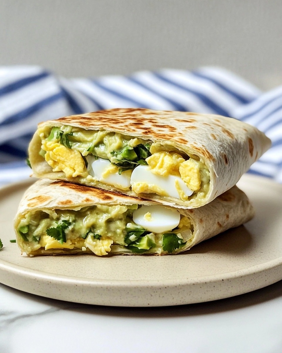 Chopped Egg Salad Wraps with Avocado and Spinach Recipe - Recipe Image