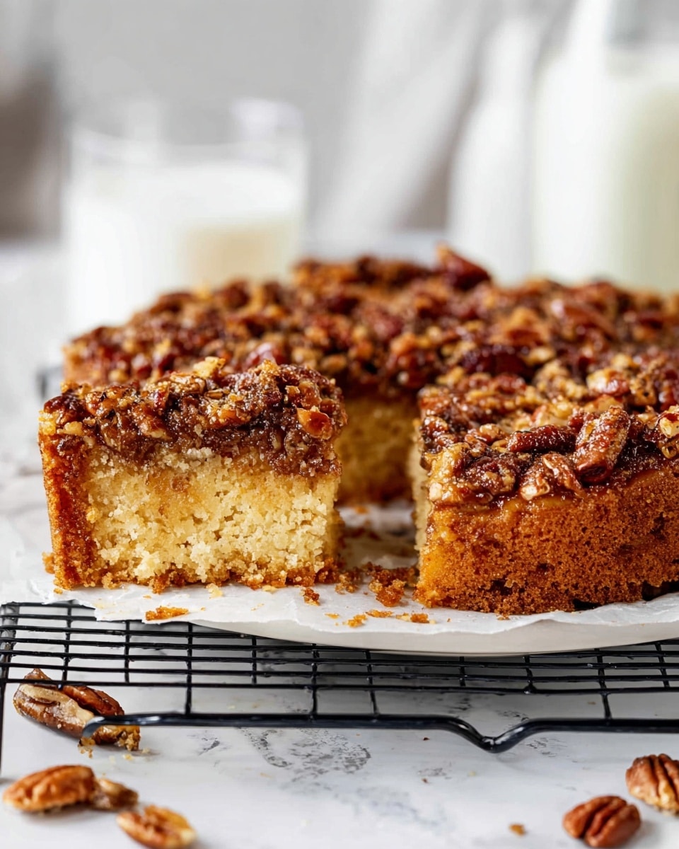 Pecan Upside-Down Cake Recipe - Recipe Image