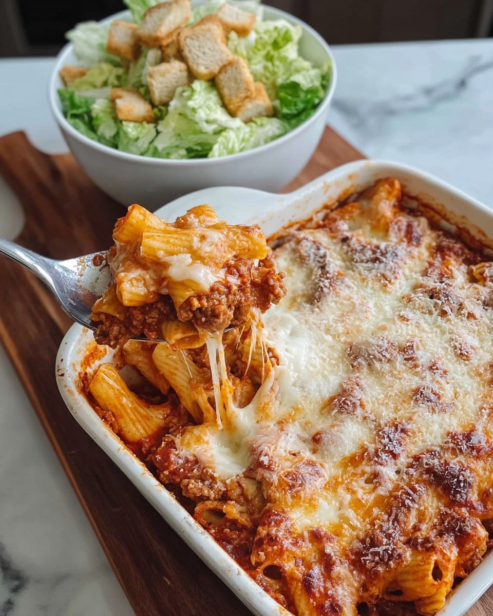 Cheesy Baked Rigatoni Recipe - Recipe Image