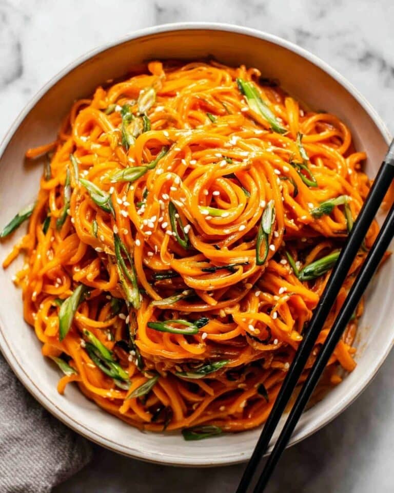Saucy Gochujang Zucchini Noodles Recipe