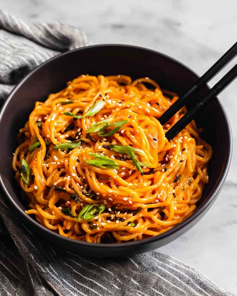 Saucy Gochujang Zucchini Noodles Recipe - Recipe Image