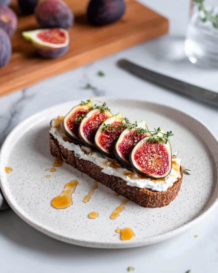Fig and Goat Cheese Toast with Honey and Fresh Thyme Recipe