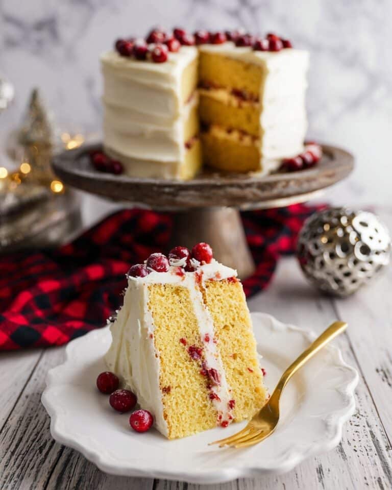 Cranberry Orange Cake with Orange Cream Cheese Frosting Recipe