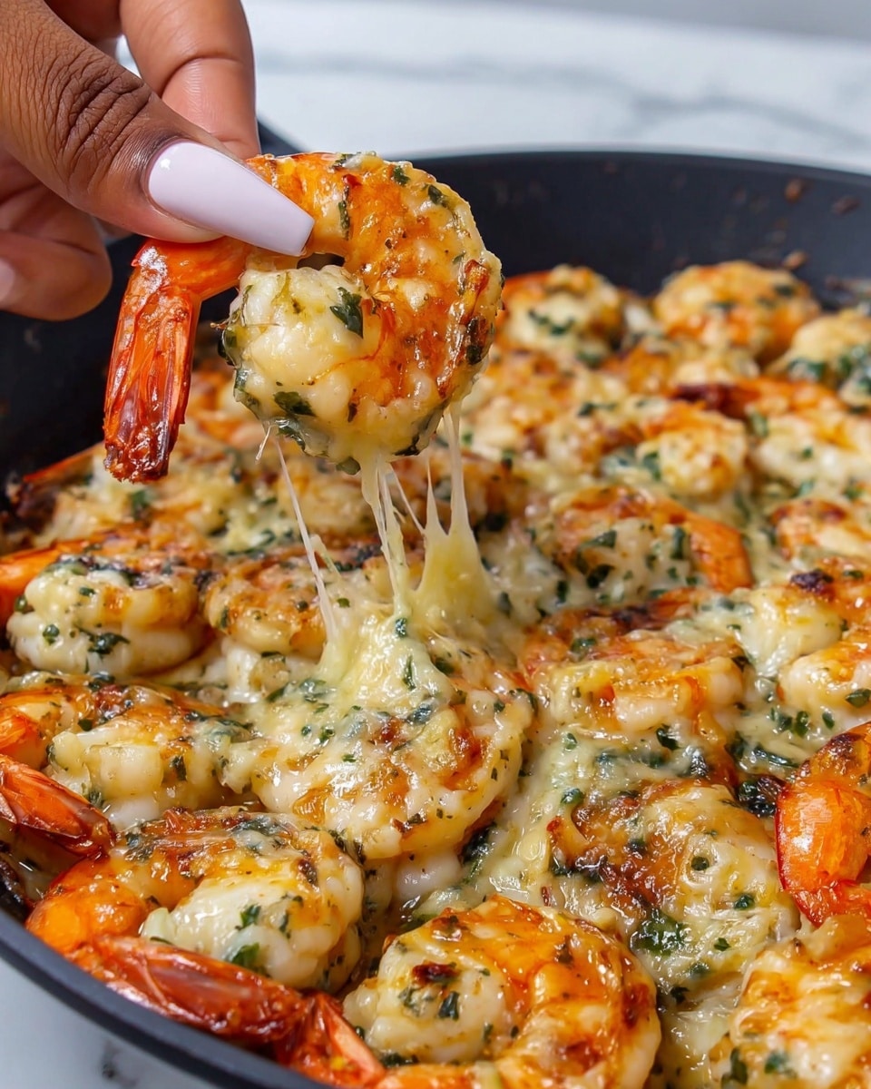 Stuffed Shrimp with Crab, Spinach, Artichokes, and Garlic Butter Dill Sauce Recipe - Recipe Image