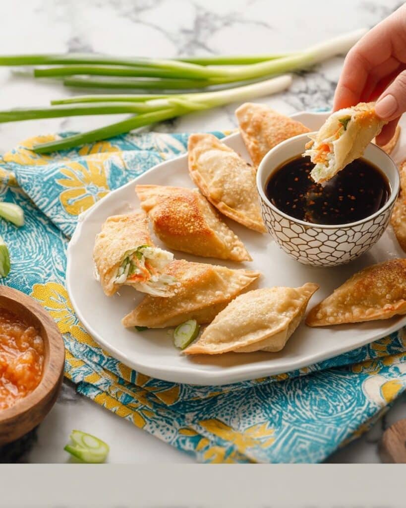 Crab Rangoons with Cream Cheese and Sweet Chili Dipping Sauce Recipe