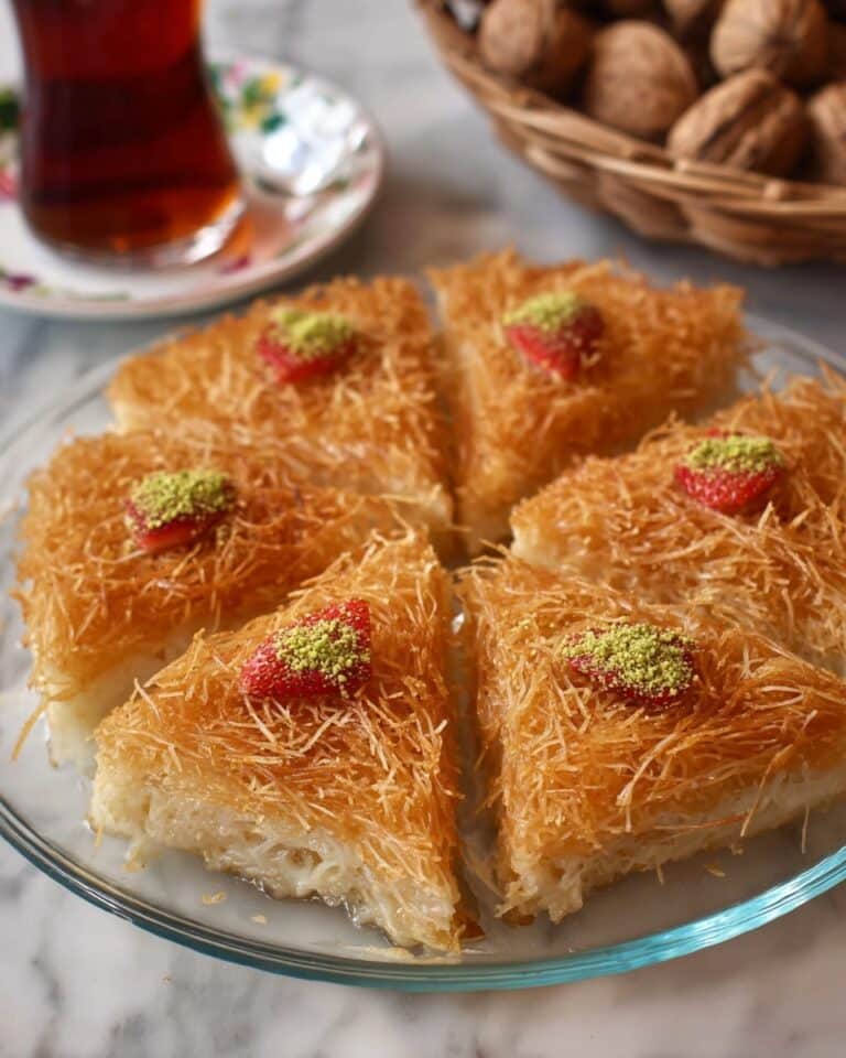 Kadayif and Walnut Dessert Recipe