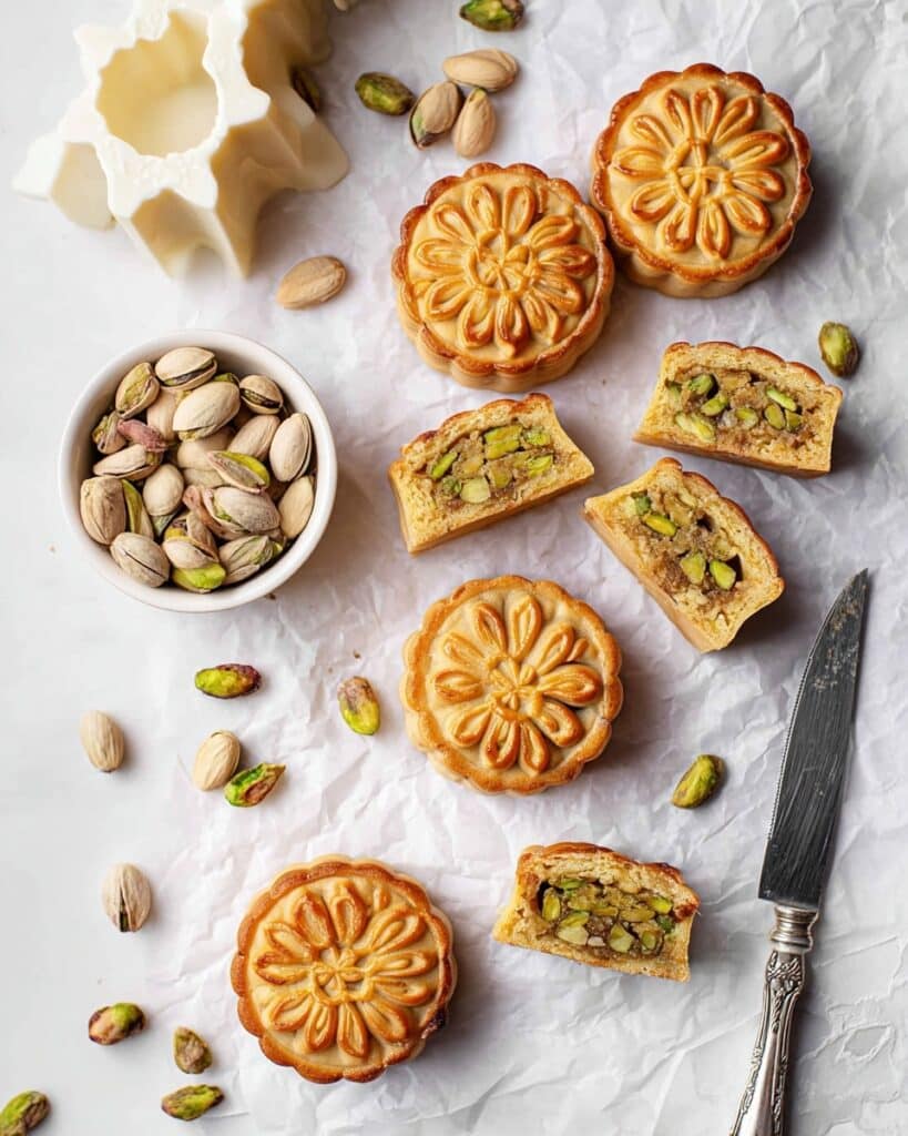 Honey Pistachio Mooncakes Recipe