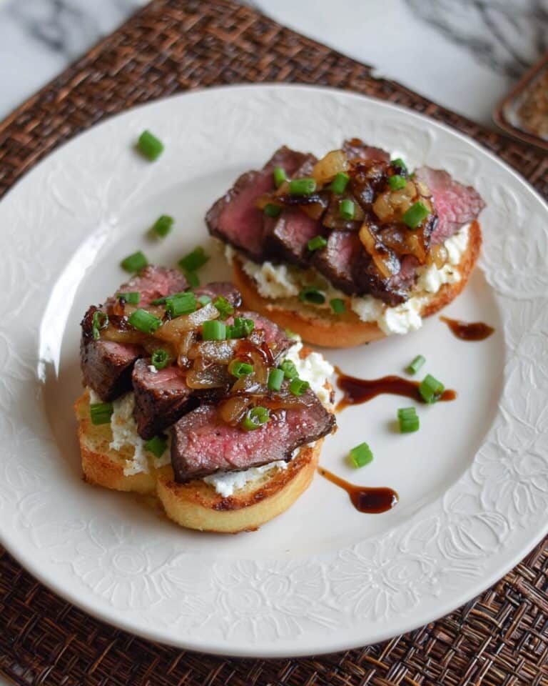 Grilled Steak Crostini with Horseradish Sauce Recipe