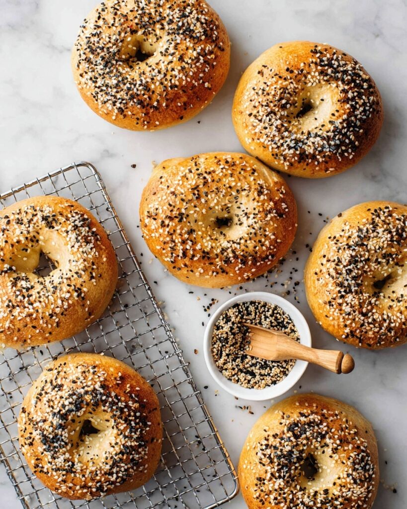 Homemade Bagels with Maple Syrup and Sea Salt Recipe