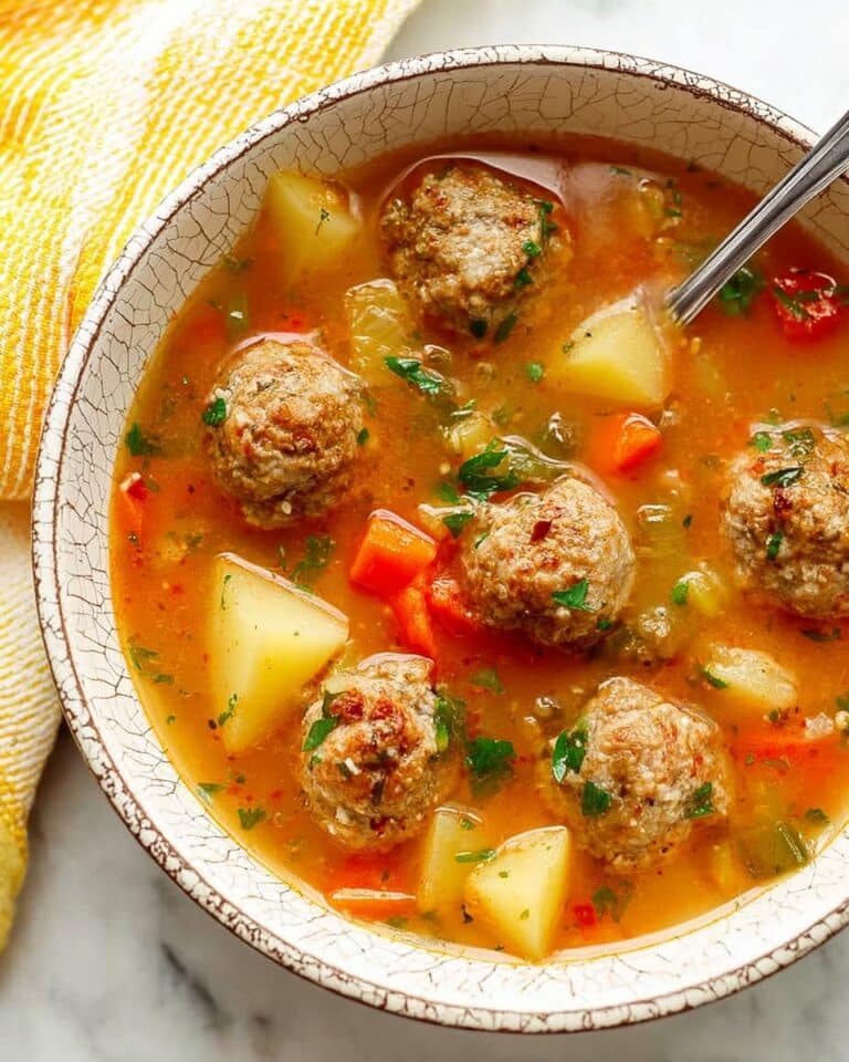 Albondigas Soup with Mexican Meatballs and Vegetables Recipe