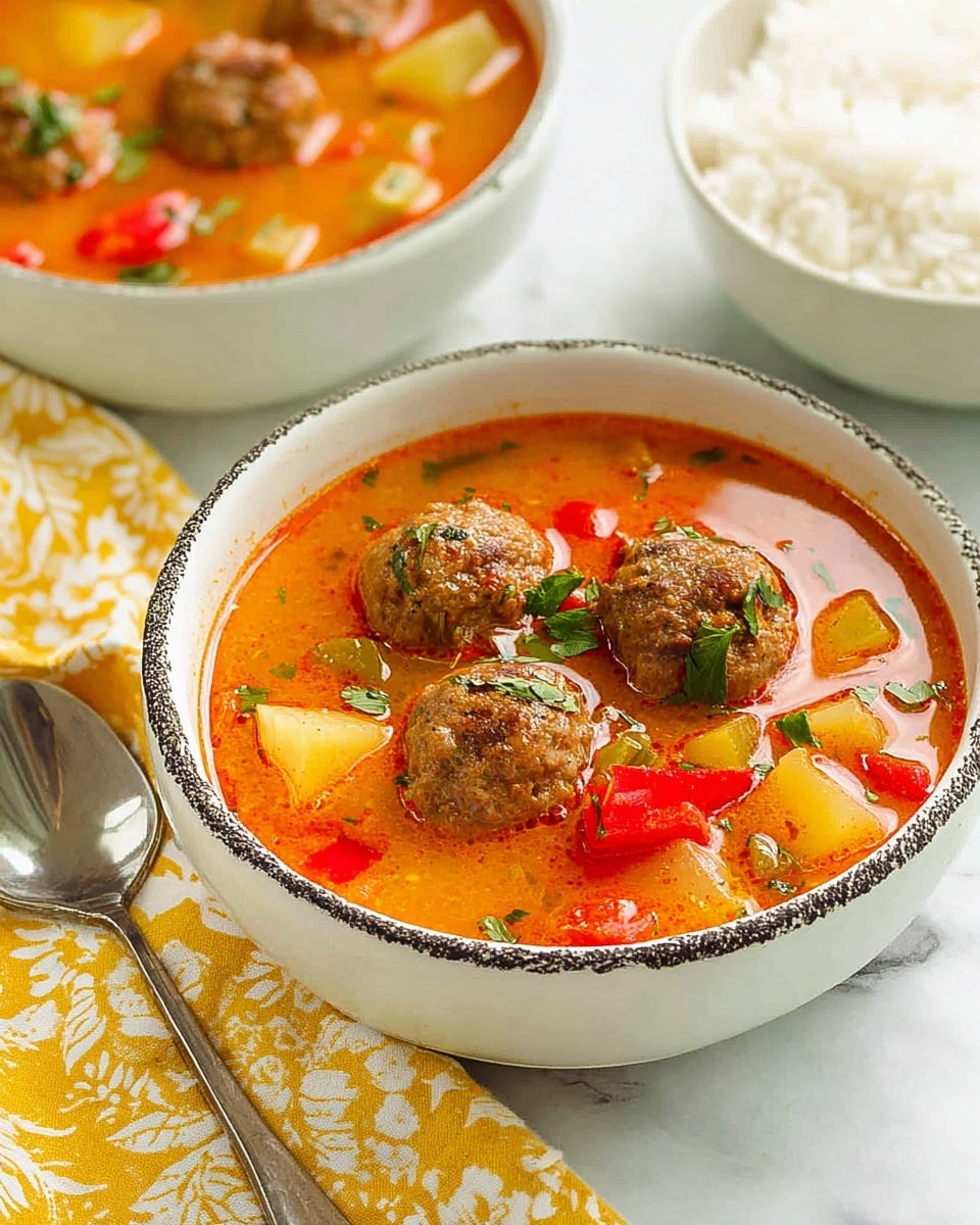 Albondigas Soup with Mexican Meatballs and Vegetables Recipe - Recipe Image