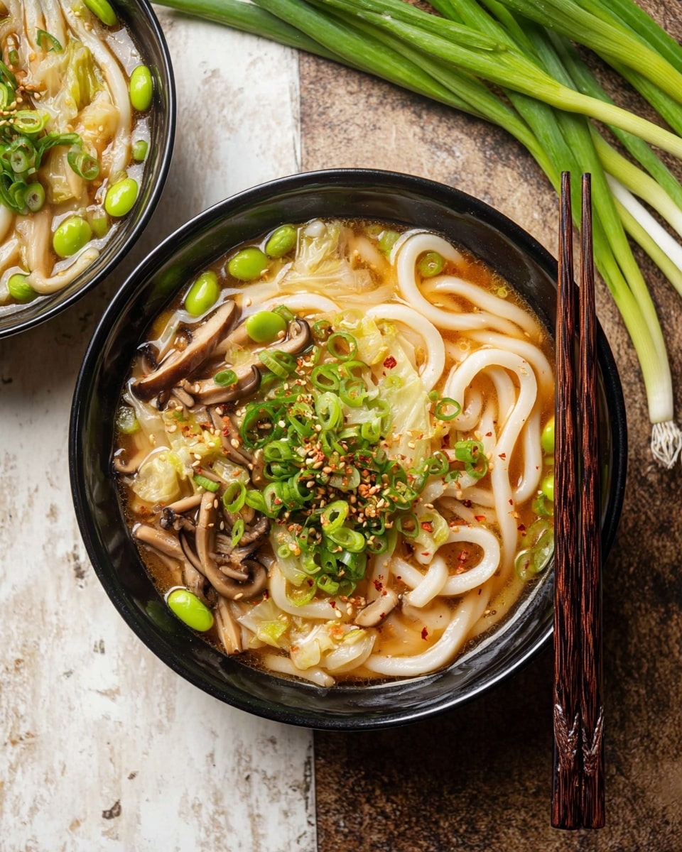 Udon Noodle Soup with Miso Broth Recipe - Recipe Image