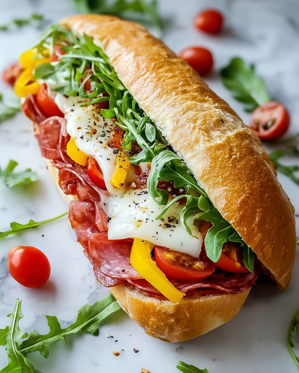 Baked Italian Grinder Sandwiches Recipe - Recipe Image