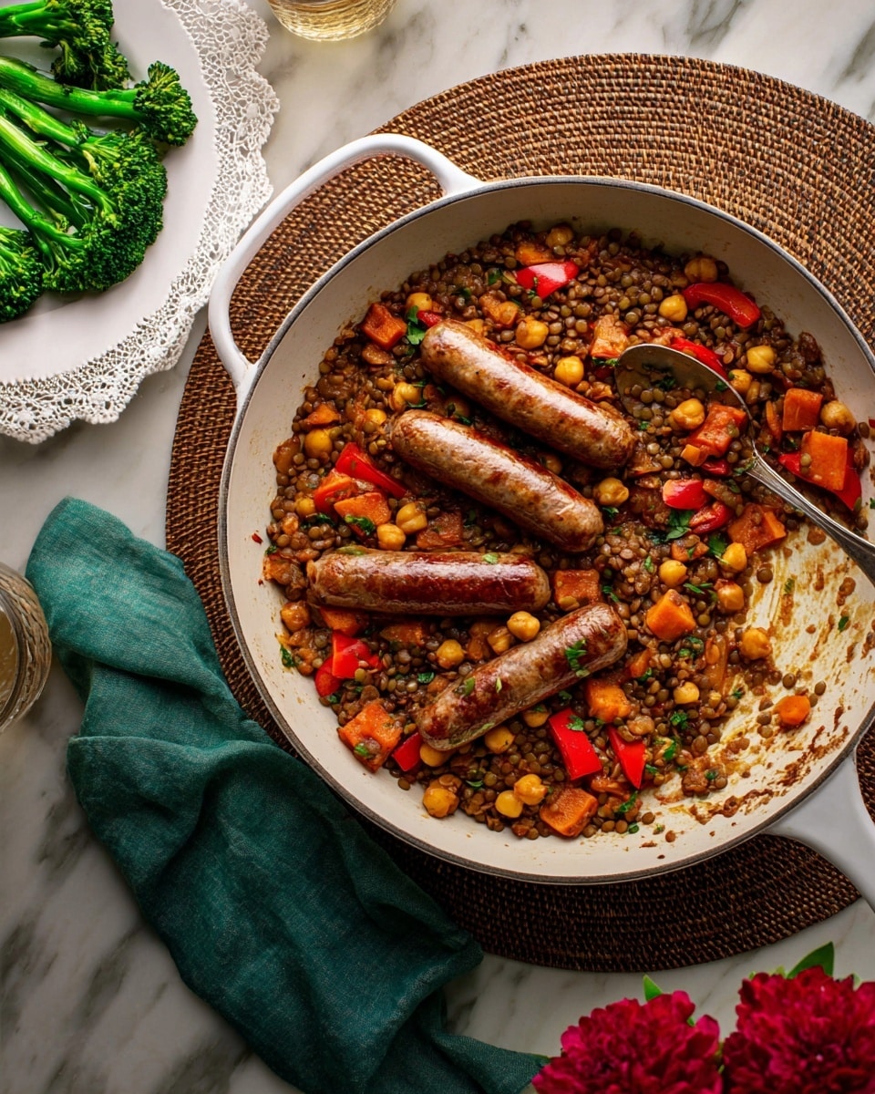 Sausage, Lentil, and Chickpea One-Pot with Cajun Seasoning Recipe