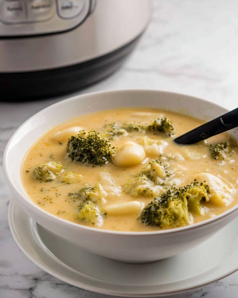 Crock Pot Broccoli-Cheddar Potato Soup Recipe