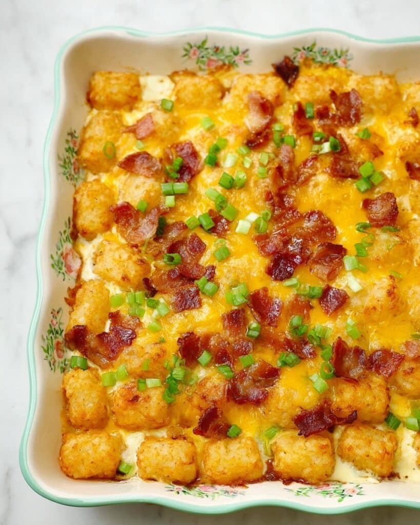 Chicken Bacon Ranch Tater Tot Casserole Recipe