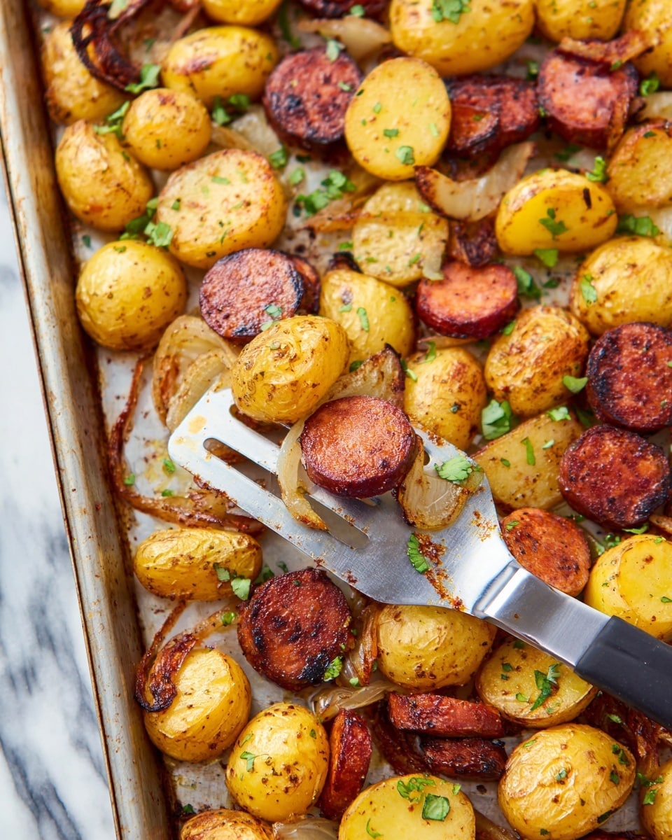 Sheet Pan Smoked Sausage and Potatoes Recipe