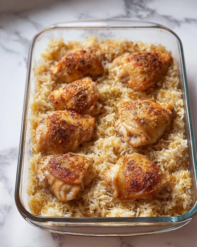 Creamy Chicken and Rice Bake with Onion Soup Flavor Recipe